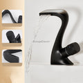 Modern bath shower mixer tap waterfall spout detail view