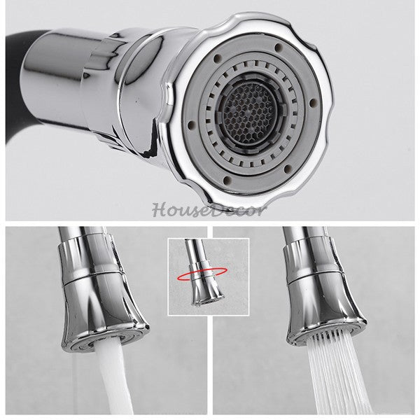 Modern kitchen sink mixer tap swivel spout additional view