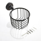 Black toilet paper holder detailed product view detail view