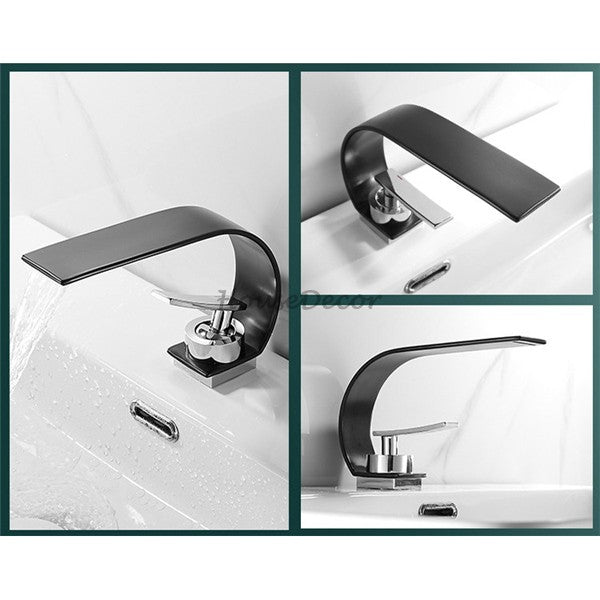 Brass bath shower mixer tap waterfall spout additional view