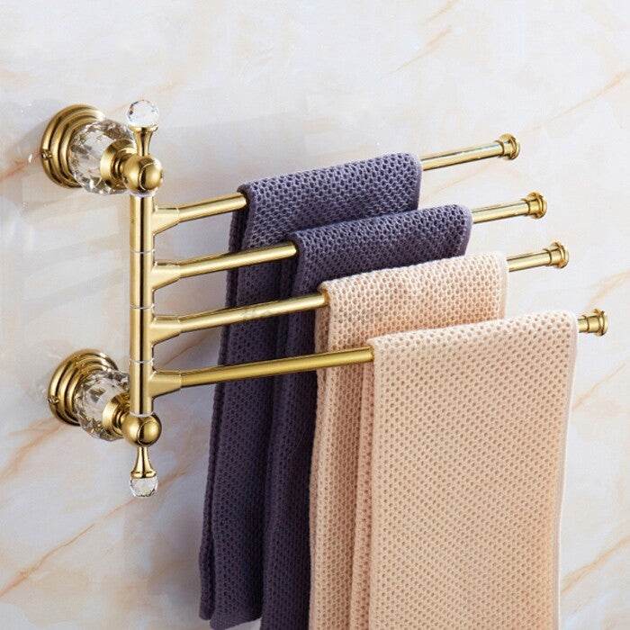 Gold towel rack swivel spout additional view