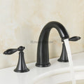 Modern bath shower mixer tap dual handle control detail view