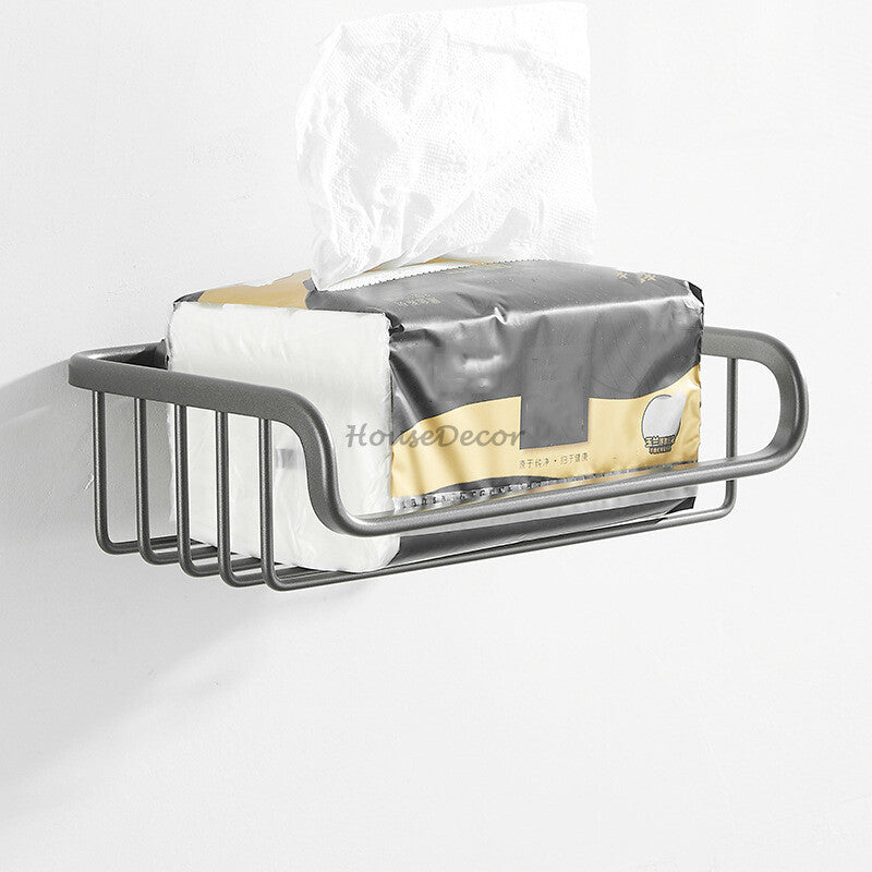 Modern Aluminum toilet paper holder wall mounted design detail view