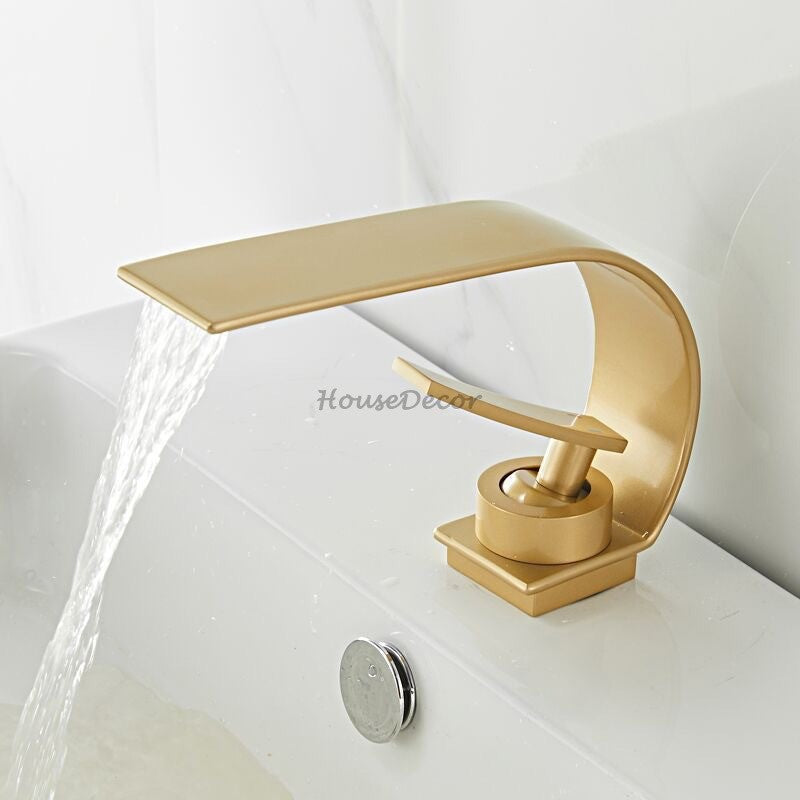 Brass bath shower mixer tap waterfall spout additional view