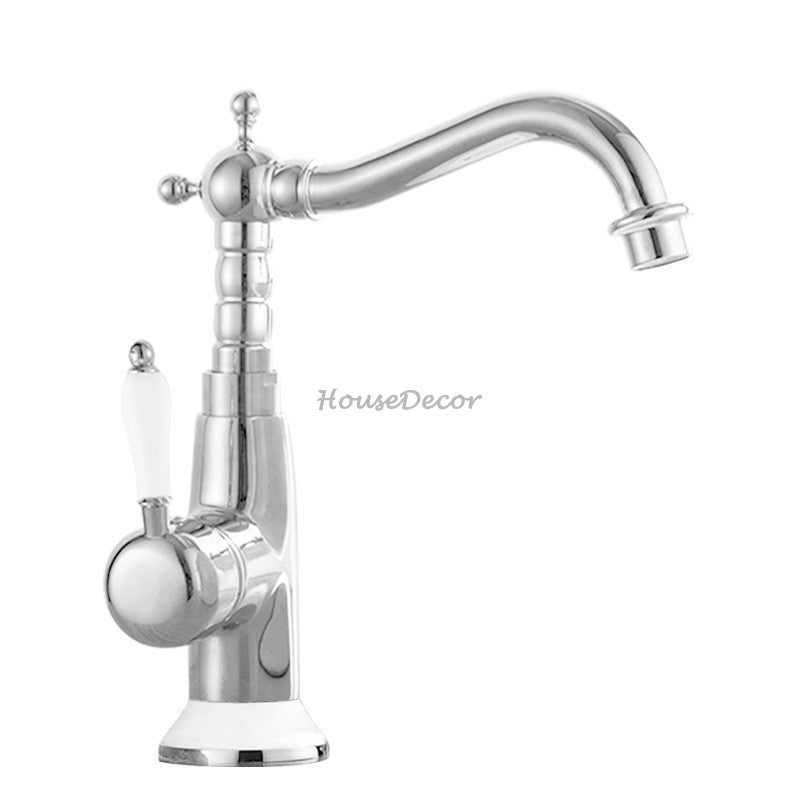 Gold Ceramic bath shower mixer tap deck mounted design detail view