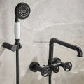 Modern bath shower mixer tap handheld shower set detail view