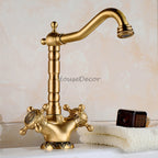 Antique Brass bath shower mixer tap swivel spout additional view