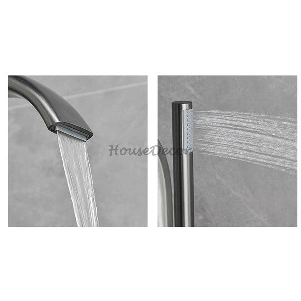 Modern bath shower mixer tap waterfall spout additional view