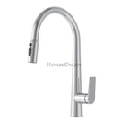 Modern kitchen sink mixer tap pull out spray main view