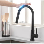 Modern kitchen sink mixer tap pull out spray additional view