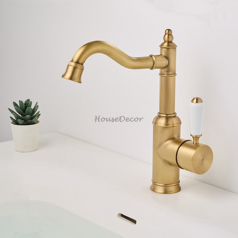 Brass bath shower mixer tap swivel spout detail view