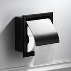 Black Stainless Steel toilet paper holder wall mounted design main view