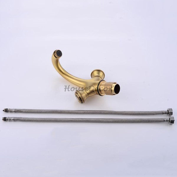 Antique Brass bath shower mixer tap detailed product view additional view