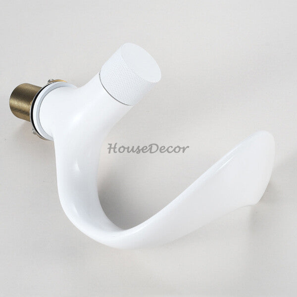 Modern bathroom basin mixer tap waterfall spout additional view