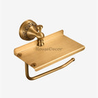 Antique Brass toilet paper holder wall mounted design main view