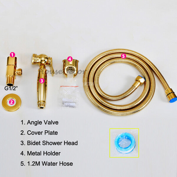 Gold Brass shower head detailed product view detail view
