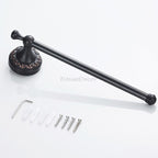 Black Brass towel rack wall mounted design additional view