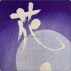 Blue Fabric doorway curtain room divider design detail view