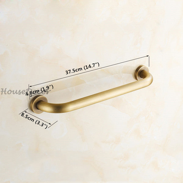 Modern bathroom grab bar safety grip detail view