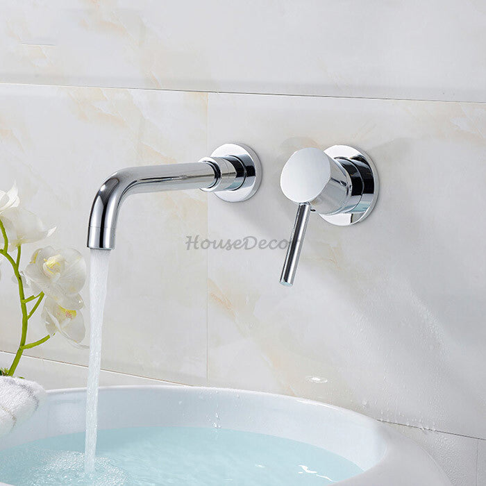 Modern bath shower mixer tap swivel spout detail view