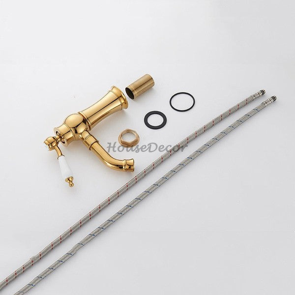 Gold Brass bath shower mixer tap detailed product view additional view