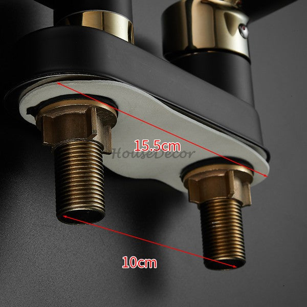 Gold Brass bath shower mixer tap swivel spout additional view