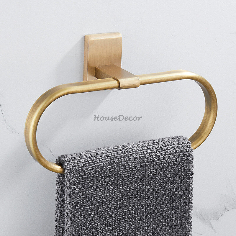 Modern Brass towel ring detailed product view detail view