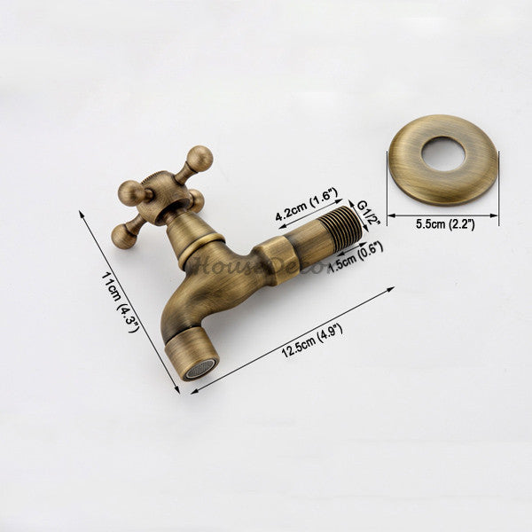 Antique Brass bath shower mixer tap wall mounted design additional view