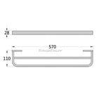 Brass towel rack detailed product view additional view