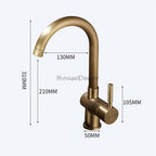 Antique Brass bath shower mixer tap swivel spout additional view