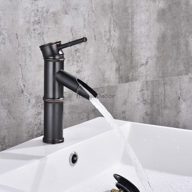 Black bath shower mixer tap deck mounted design detail view
