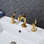 Modern bath shower mixer tap dual handle control additional view