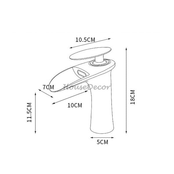 Modern bath shower mixer tap waterfall spout additional view