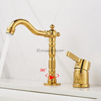 Gold bath shower mixer tap deck mounted design additional view
