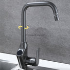 Modern kitchen sink mixer tap swivel spout additional view