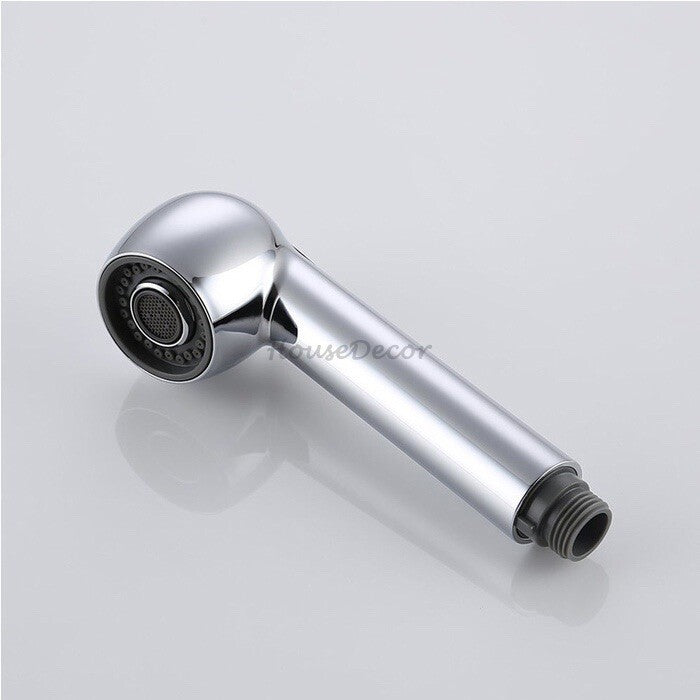 Chrome bath shower mixer tap pull out spray main view