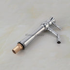 Chrome bath shower mixer tap swivel spout detail view