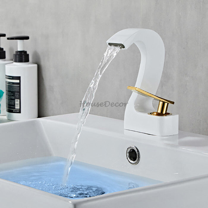 Modern bath shower mixer tap waterfall spout additional view