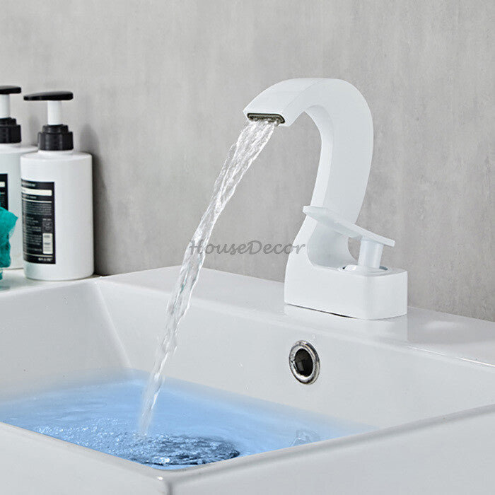 Modern bath shower mixer tap waterfall spout additional view