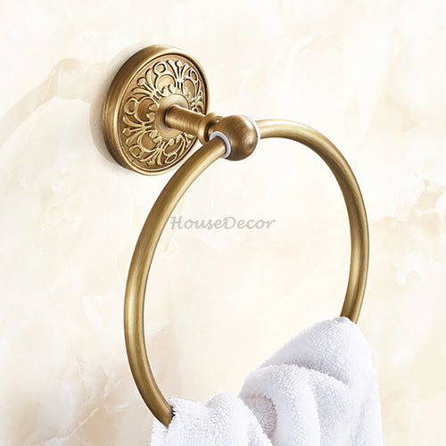 Antique Brass towel ring detailed product view main view