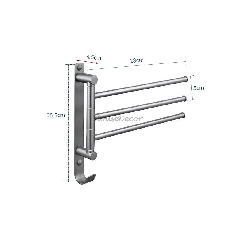 Modern Brass towel rack swivel spout additional view