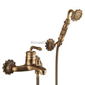 Antique Brass shower head handheld shower set main view