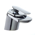 Chrome bath shower mixer tap waterfall spout main view