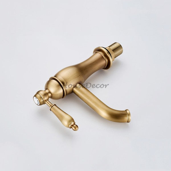 Antique Brass bath shower mixer tap single lever control additional view