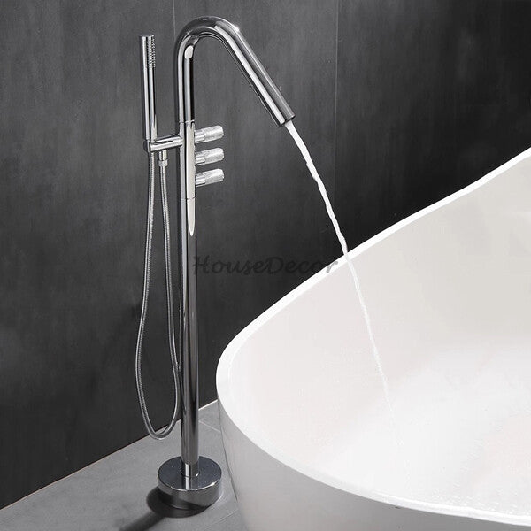 Modern bath shower mixer tap floor mounted design main view