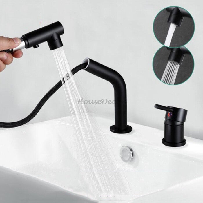 Modern bath shower mixer tap pull out spray additional view