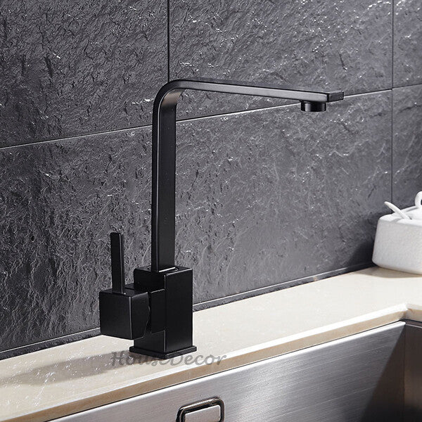 Modern kitchen sink mixer tap swivel spout main view