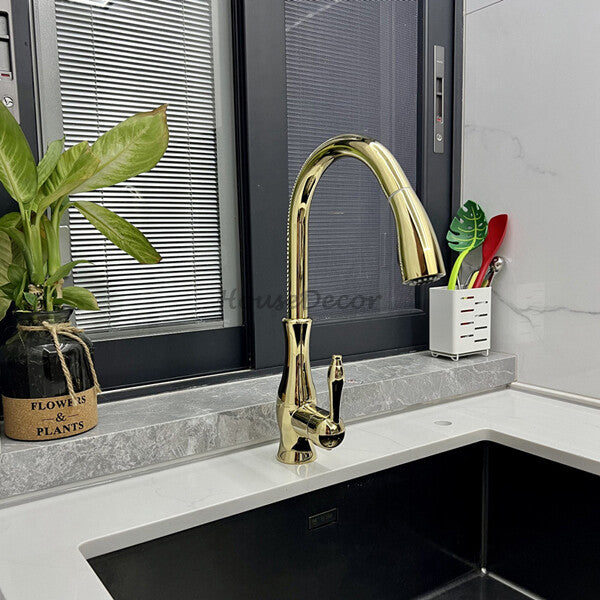 Modern kitchen sink mixer tap pull out spray additional view