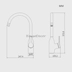 Chrome bath shower mixer tap pull out spray additional view