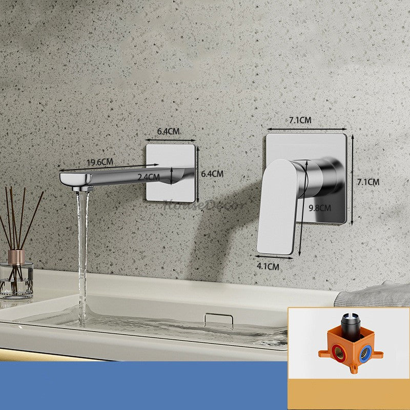 Modern bath shower mixer tap waterfall spout detail view